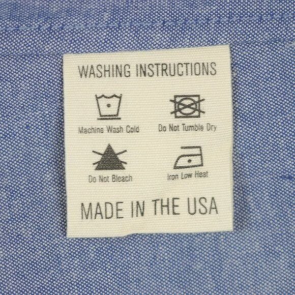 Icelantic Women's Large Blue Chambray Cotton 3/4 Sleeve Button Up Shirt Dress - Picture 10 of 10